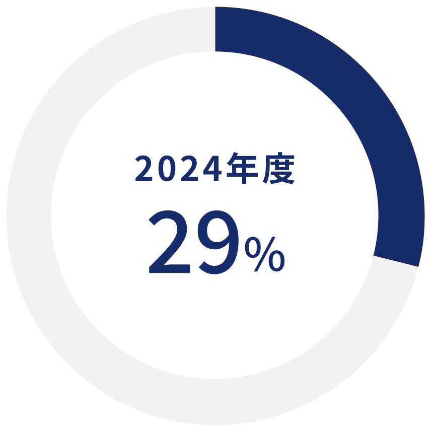 2024年度　29％