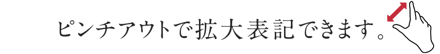 ピンチアウトで拡大表記できます。
