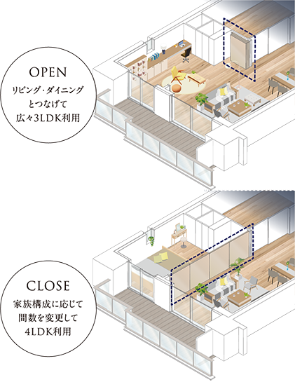 スライドウォールドア概念図