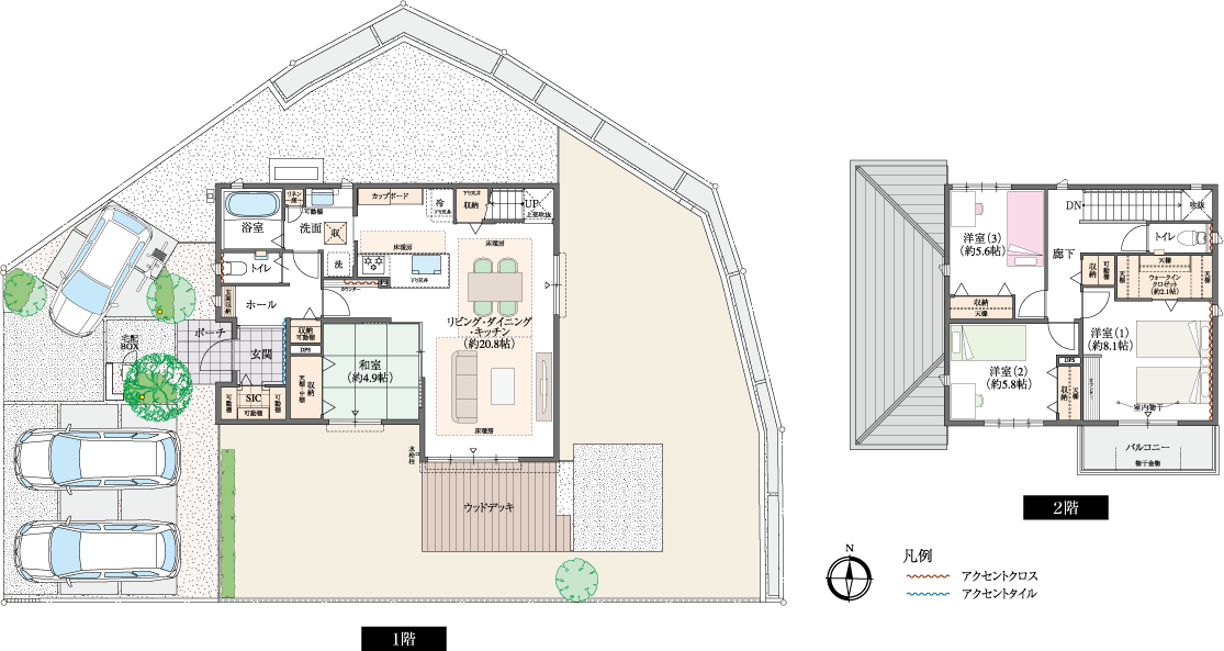 1号地 区画・間取り図