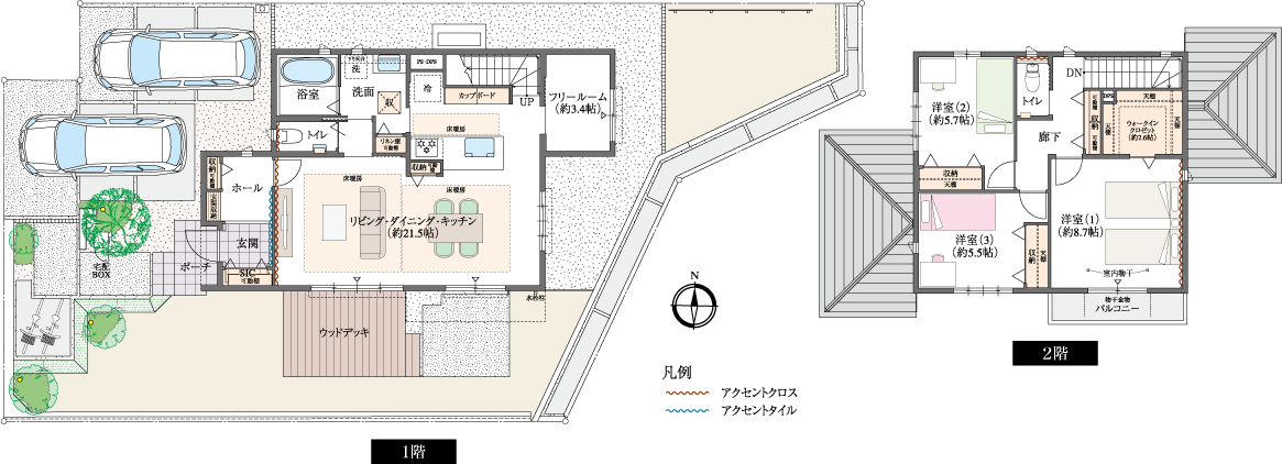 2号地 区画・間取り図