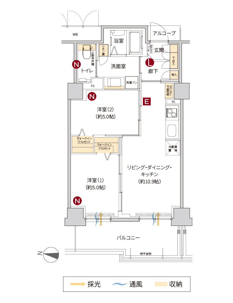 c1間取り